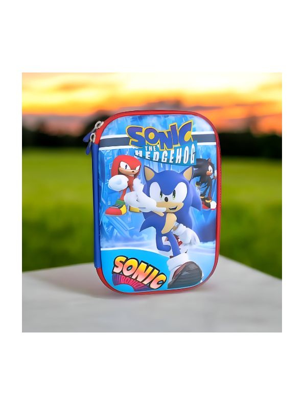 SonicRush – 3D Sonic Runner Pouch for Kids | Single Chain Pencil Case | Fast & Fun Cartoon Stationery Bag NOV7500.