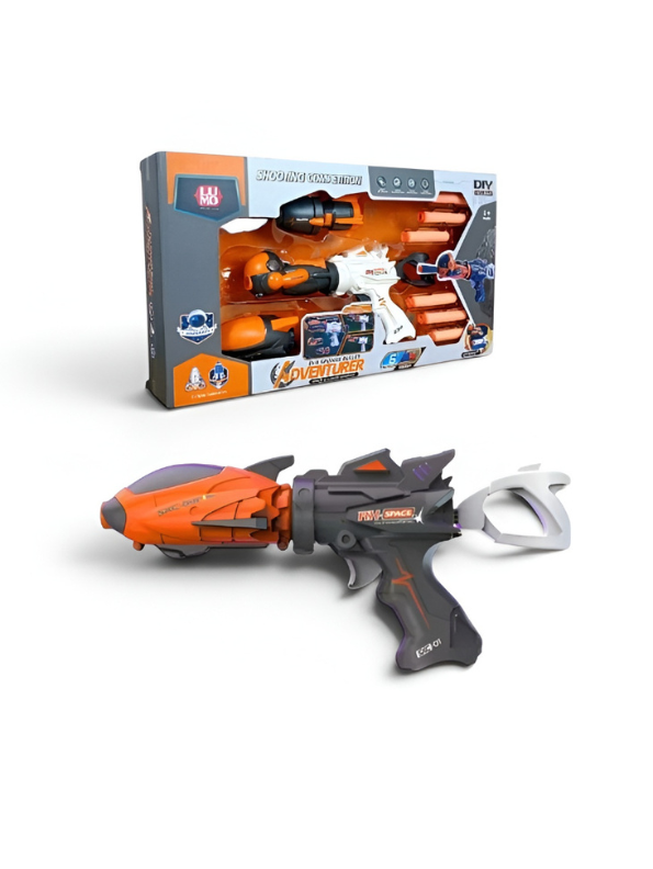 Space Alliance Adventurer DIY Foam Blaster – 3-in-1 Detachable Space Toy Gun with EVA Soft Bullets LMI14413.