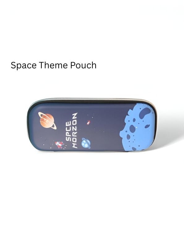 SpaceHorizon – Space Theme Pouch for Kids | Single Chain Galaxy & Rocket Design | Ideal for School & Gifting NOV5168.