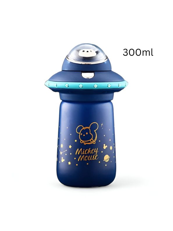 Space Ship Shaped Vacuum Insulated Water Bottle for Kids – 300ml Leakproof & BPA-Free NOV3535.