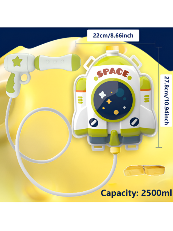 SpaceSplash – Astronaut Backpack Water Gun Pichkari | Large Capacity Tank Water Blaster for Kids LMI14395.