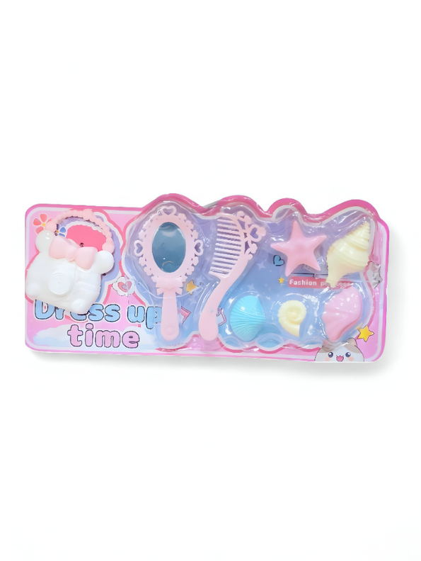 SparkleSet – Barbie Inspired Stylish Dress-Up Play with Makeup Kit & Fashion Accessories for Girls | Creative Pretend Toy Gift for Kids LMI12839.