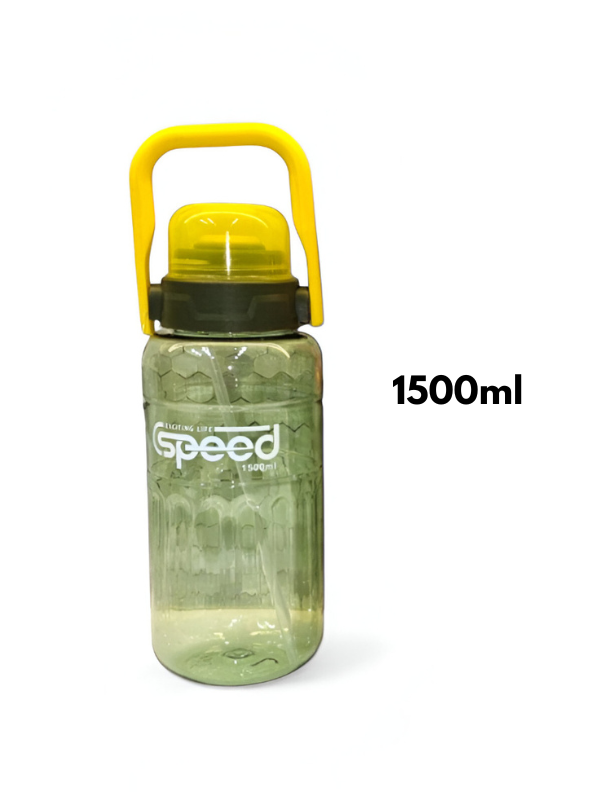Green - Speed 1500ML Water Bottle with Straw | Portable & Leakproof Gym Bottle | Large Capacity BPA-Free Hydration Gift NOVGBT-50583.