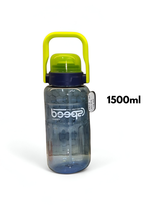 Blue - Speed 1500ML Water Bottle with Straw | Portable & Leakproof Gym Bottle | Large Capacity BPA-Free Hydration Gift NOVGBT-50583.