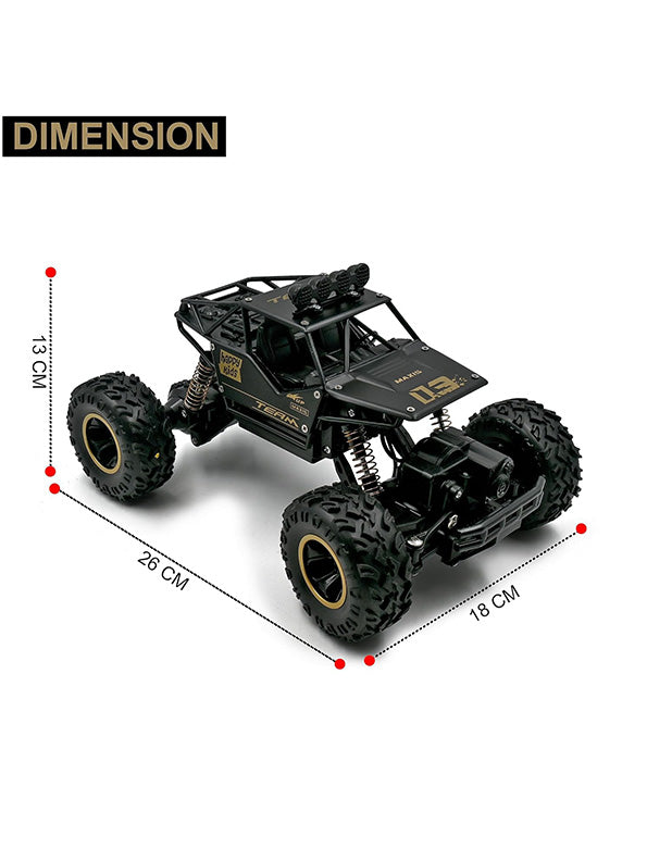 Speed Rock Crawler Four Wheeler Remote Control Car - Black (FY-80) - Toyloft