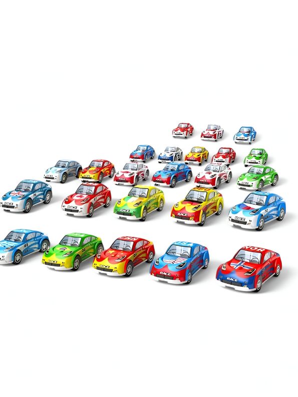 SpeedStorm 12X Pack – Pull Back Car Set of 12 | Mini Friction Powered Racing for Kids | Durable Toy Vehicles for Boys & Girls LMI15109.