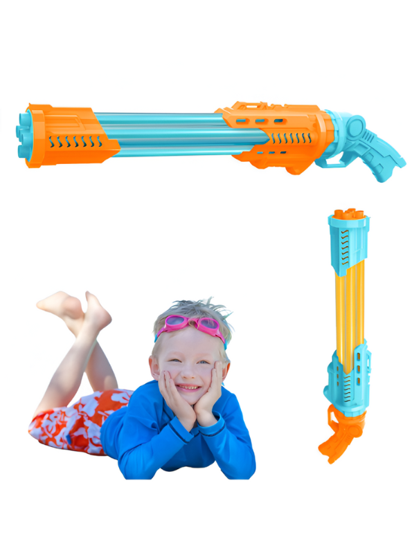SplashJet Pro – Long-Range Water Gun Pichkari Toy with 6 to 8 Metre Range Blue LMI11418.