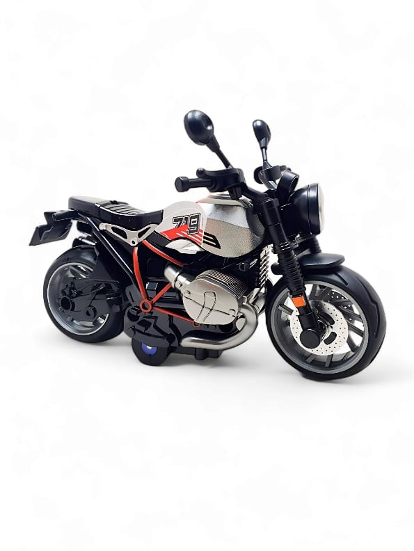 Sport Racing Motorcycle Toy Metal Model Diecast Bike - Grey (MD-18) - Toyloft
