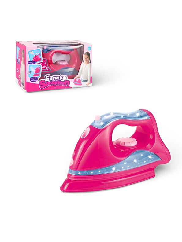 Spray Iron Toy – Realistic Steam Vapor, Pretend Play Laundry Appliance TV079.