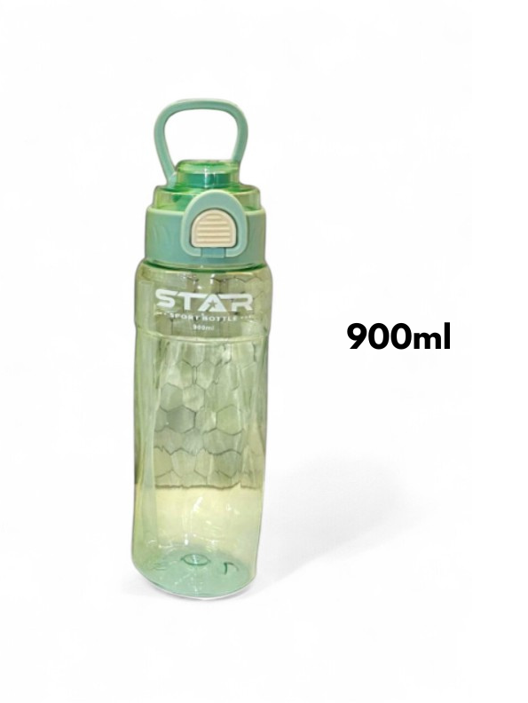 Green - Star 900ML Sport Water Bottle with Straw | Leakproof & BPA-Free Bottle for Gym & School | Portable Hydration Gift NOVGBT-50569.