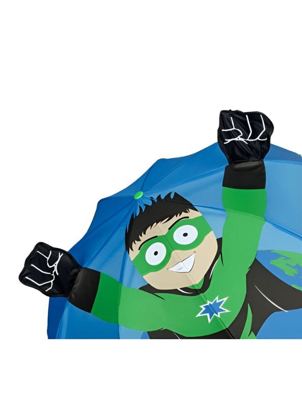 SuperHero Kids Umbrella – Cool Superhero Theme Rain Gear for School Boys NOV6219.