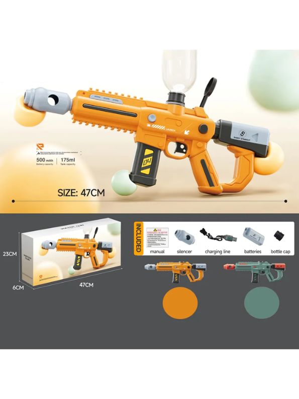 Orange - Super Soaker Electric Water Gun – Outdoor Summer Toy for Kids & Adults | High-Pressure Shooting Range, Big Plastic Blaster - MS14782.