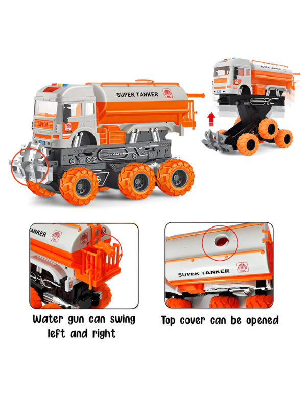 Super Tanker Deformation Truck Toy for Kids – 2-in-1 Transforming Vehicle Playset NX11187.