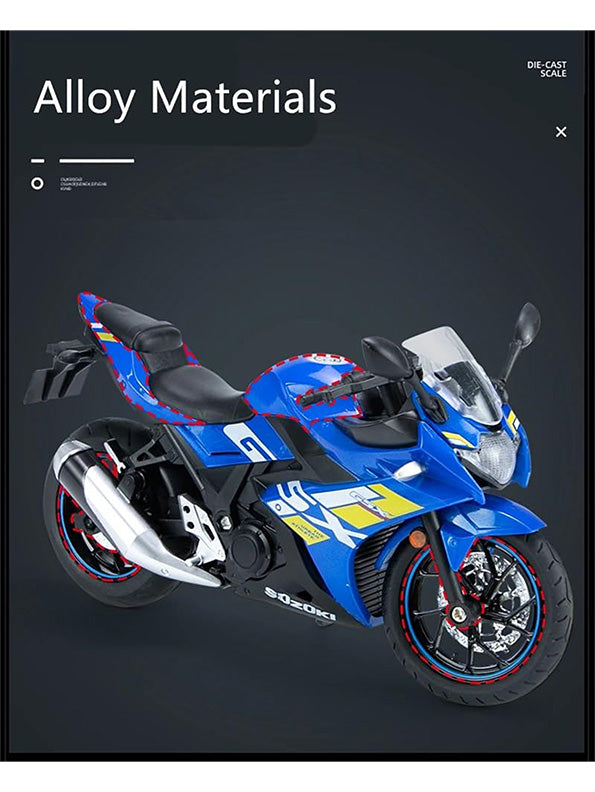 Suzuki GSX-250R Motorcycle 1:24 Scale Diecast Model - Blue Metal Collectible | TV-O-24 - Toyloft