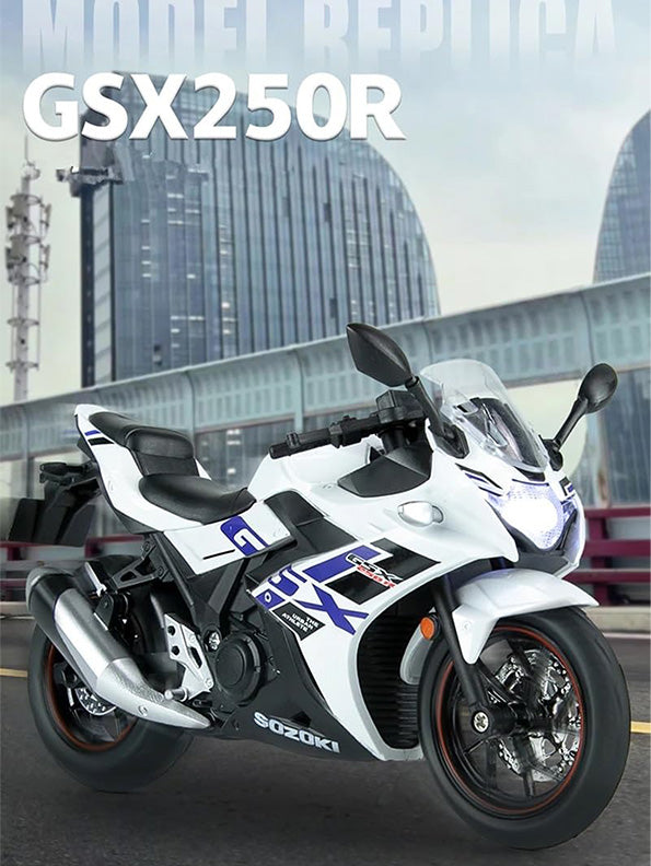 Suzuki GSX-250R Motorcycle 1:24 Scale Diecast Model - White Metal Collectible | TV-O-24 - Toyloft