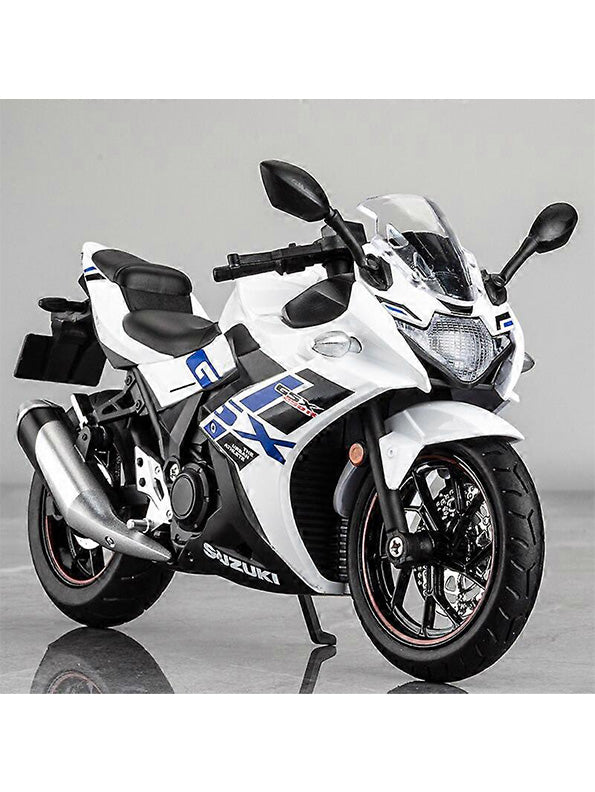 White Suzuki GSX-250R Metal Model Diecast Bike - Scale 1:12 with Acrylic Transparent Box - TV-O-24 | - Toyloft