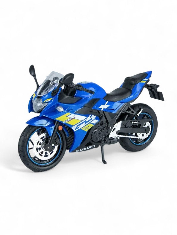 Suzuki GSX-250R Motorcycle 1:24 Scale Diecast Model - Blue Metal Collectible | TV-O-24 - With Acrylic Display Box.