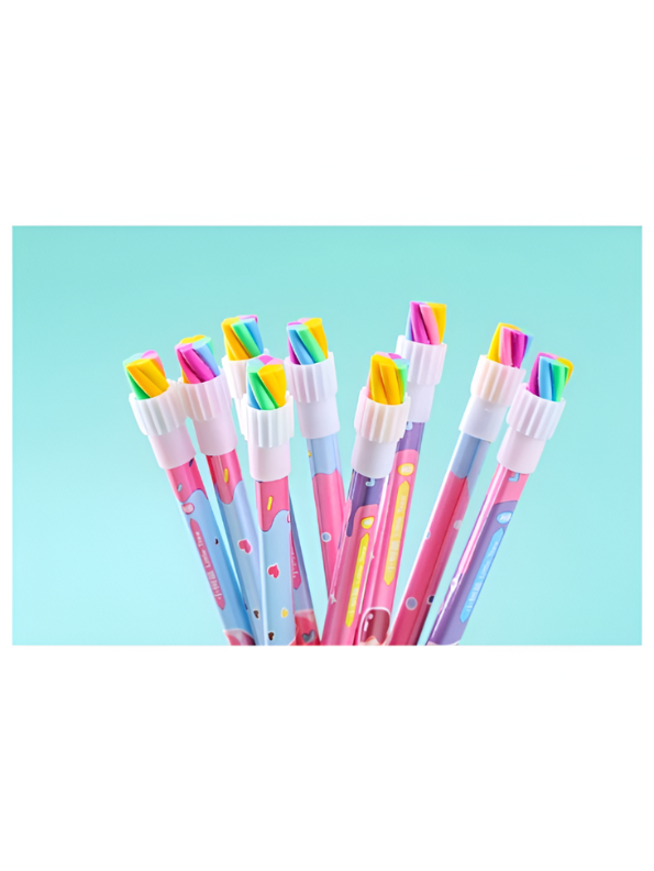 Sweet Time 12-Piece Pencil Set | Cute Ice Cream Themed Stationery Kit | Back to School Supplies Gift for Girls NOVGBT-121206-E.