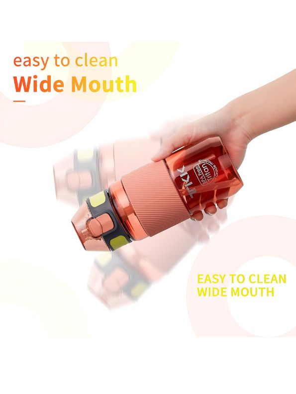 Orange - SwiftSip – 700ml Leak-Proof, Reusable, Wide Mouth Flip Top for Men & Women – Ideal for Gym, Office, Travel & Sports NOV3310.