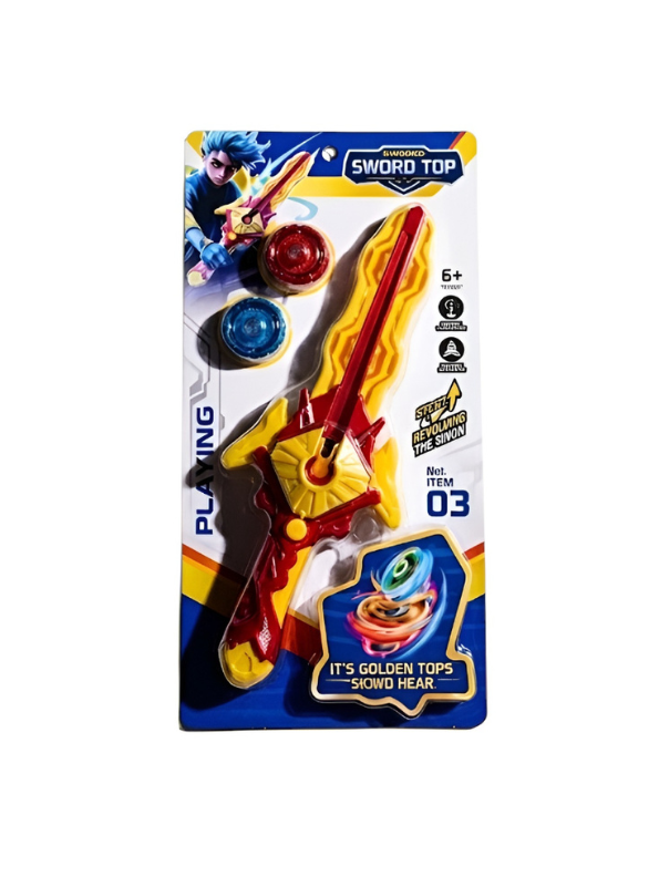 Sword Launcher Spinning Top Toy Red NX16549.
