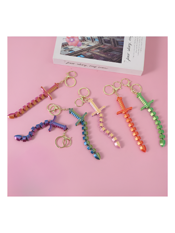 Lavender - Sword Keychain – Miniature Weapon Key Ring | Cool Collectible Gift for Anime, Cosplay & Gamers NOVGBT-50409.