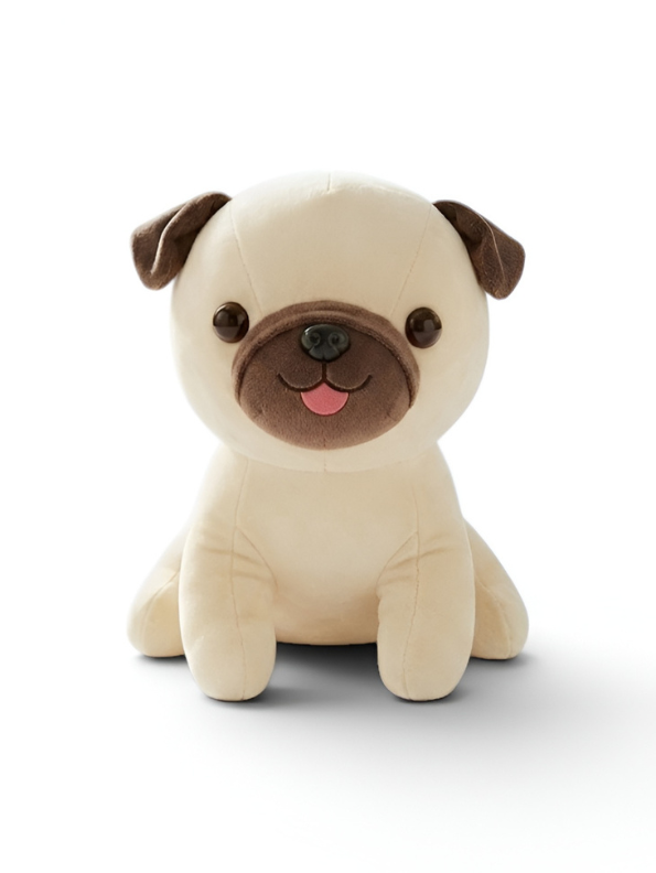 Sitting Pug Plush Toy - Premium 7-Inch Soft Stuffed Animal Puppy for Toddlers and Kids ST16040