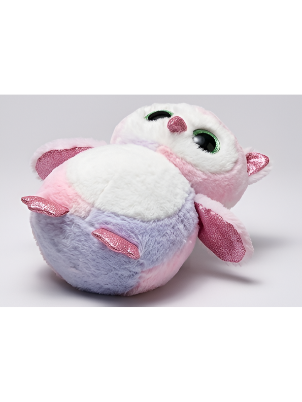 Owl Plush – 8” Pink & Lavender Bird Toy with Sparkle Eyes – Adorable Soft Stuffed Perfect Birthday Gift for Kids and Toddlers ST16399