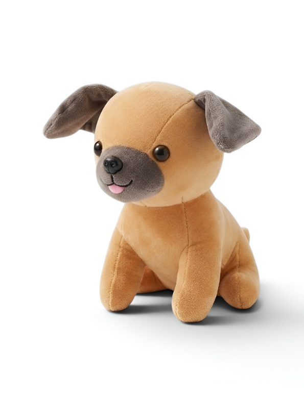 Sitting Pug Plush Toy - Premium 7-Inch Soft Stuffed Animal Puppy for Toddlers and Kids ST16040
