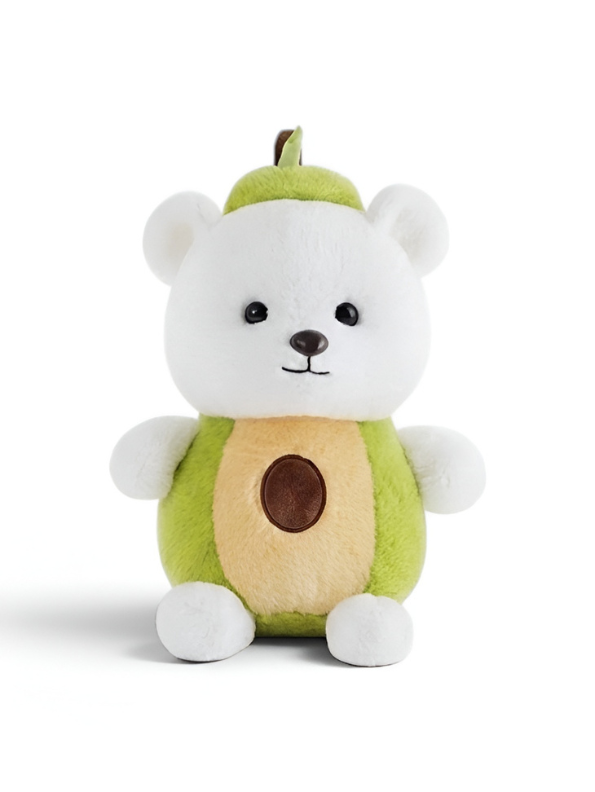 Avocado Bear Plush Toy – 10-Inch Soft Kawaii Polar Bear Stuffed Animal for Kids ST14506