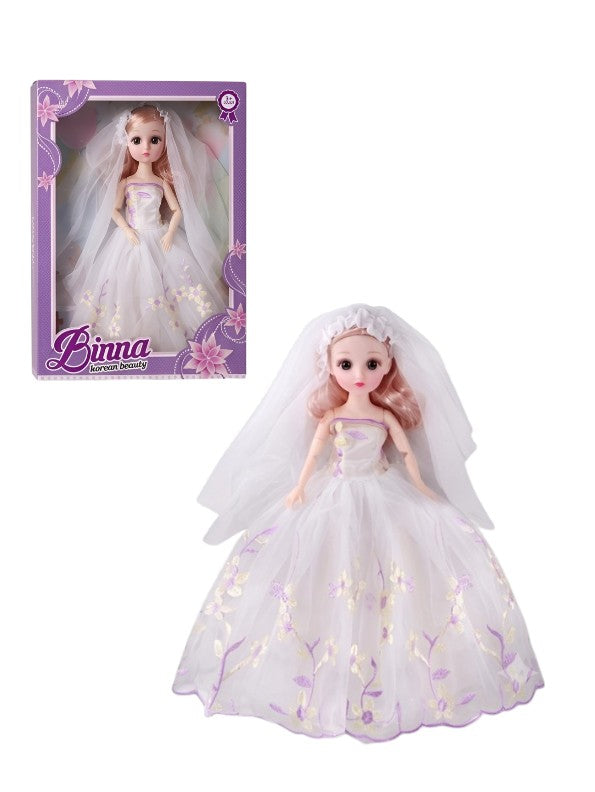 Bridal Doll – Luxury Pink Wedding Dress Dress-Up Toy for Kids LMI13884