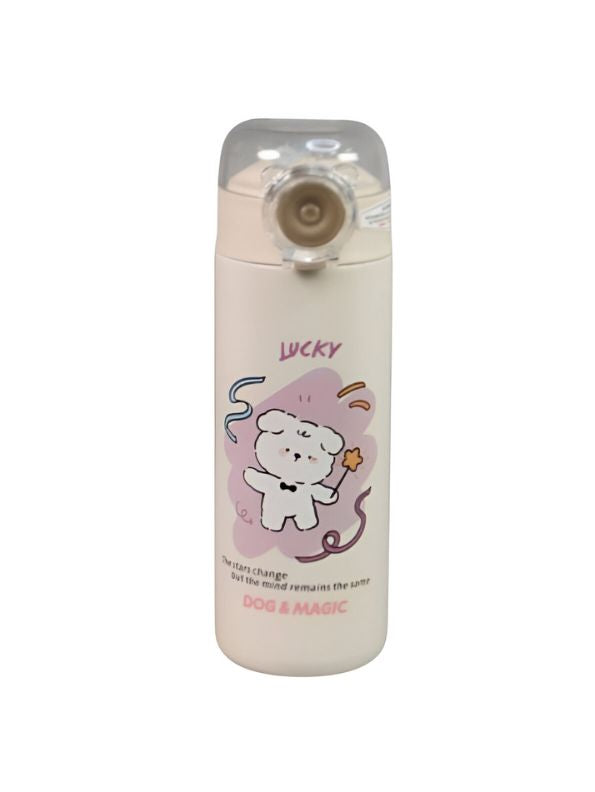 TailSip Stainless Steel Bottle – 500ml Cute Puppy Design Sipper | Perfect for School & Office NOV11558.