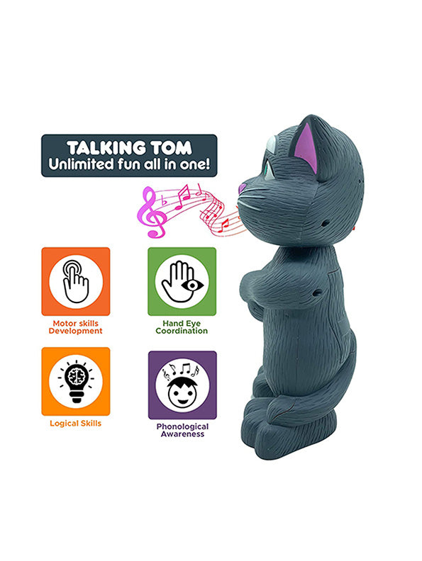 Talking Tom Toy with Recording, Music, Touch Functionality, Voice, Songs (L-13) - Toyloft