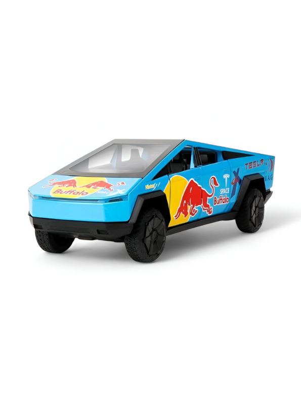 Tesla CyberTruck Alloy Model Car 1:32 Scale – Red Bull Livery, Space Buffalo & Mars Theme Diecast Toy TV6224.