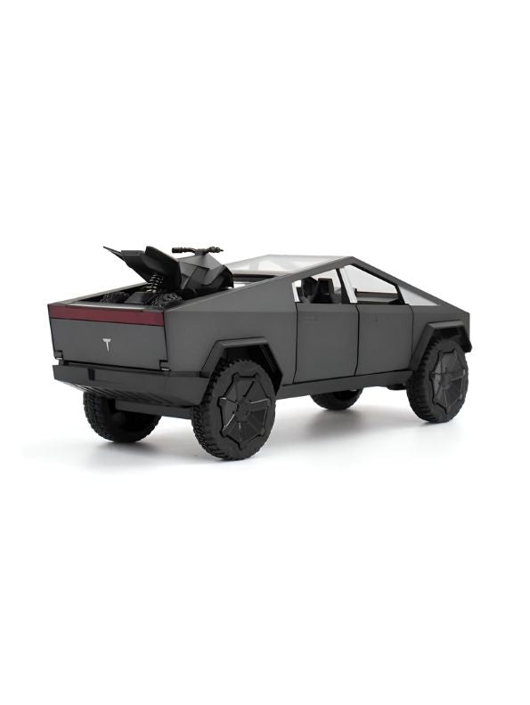 Black - Tesla Cybertruck Diecast Model – Pullback Toy Car | Collectible Metal Truck with Acrylic Display Case.