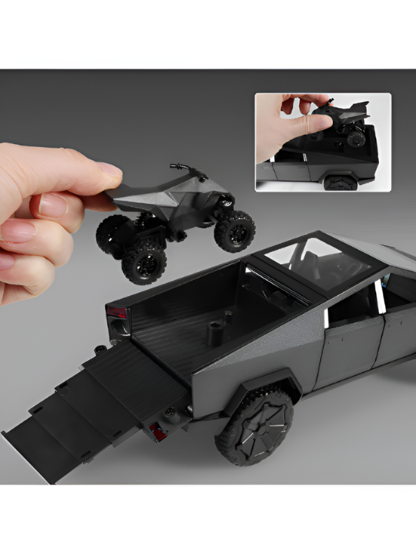 Tesla Cybertruck Remote Control 1:24 Scale Diecast Metal Car Black LMI16542.