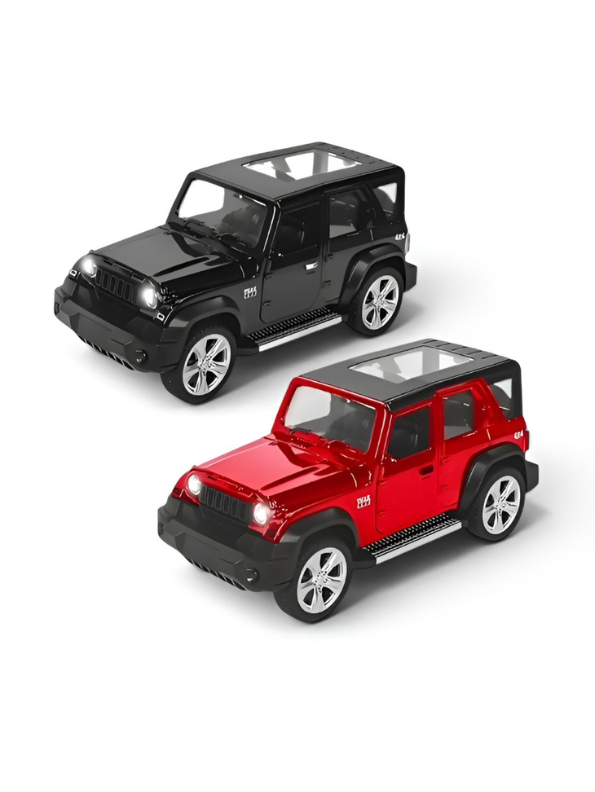 Thar 4x4 Diecast Model Car 1:24 Scale Off-Road SUV Collectible Toy Black TV6529.