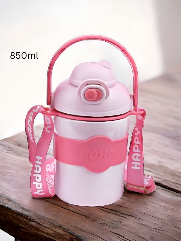 Pink - ThirstMate – 850ml Stainless Steel Water Bottle with Neck Handle NOV3969.
