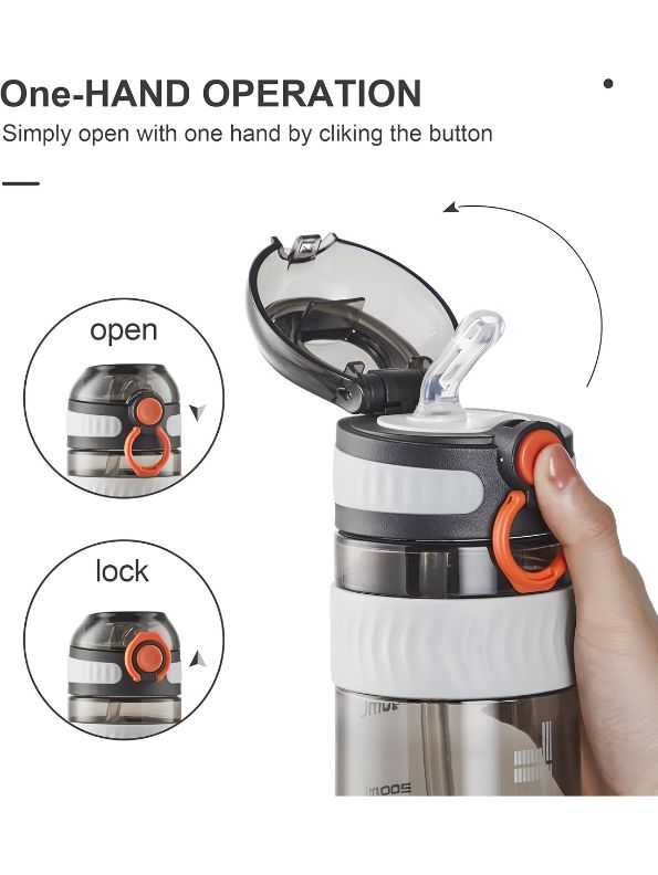ThirstX – Leak-Proof, Pop-Open Lid – Reusable Water Bottle for School & Travel NOV3303.
