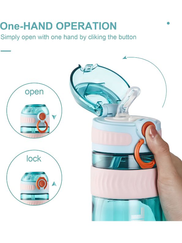 Green - ThirstX – Leak-Proof, Pop-Open Lid – Reusable Water Bottle for School & Travel NOV3303.