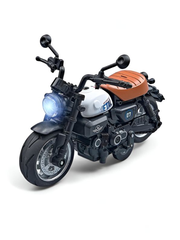 ThunderBolt - Mini Motorcycle Alloy Diecast Model with Lights - Perfect Gift for Boys and Collectors LMI14931.