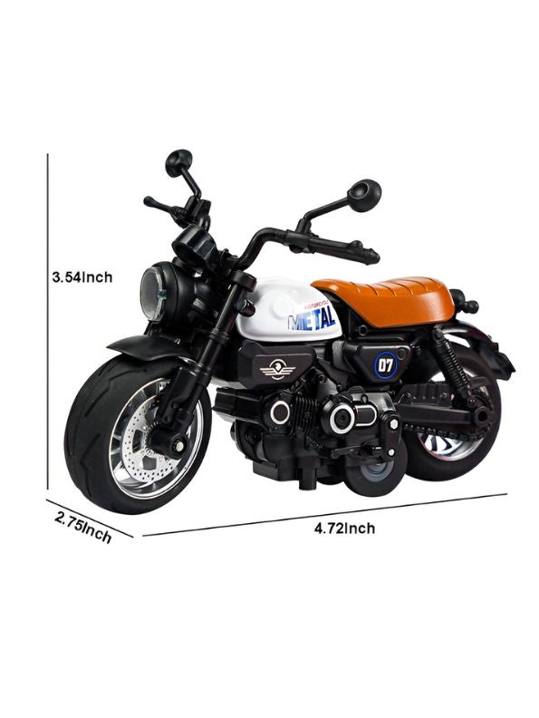 ThunderBolt - Mini Motorcycle Alloy Diecast Model with Lights - Perfect Gift for Boys and Collectors LMI14931.