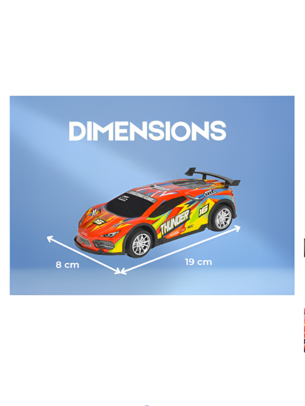 Thunder RC Race Car - High-Speed Remote Control Track Car for Kids & Adults with LED Lights Green LMI15070.