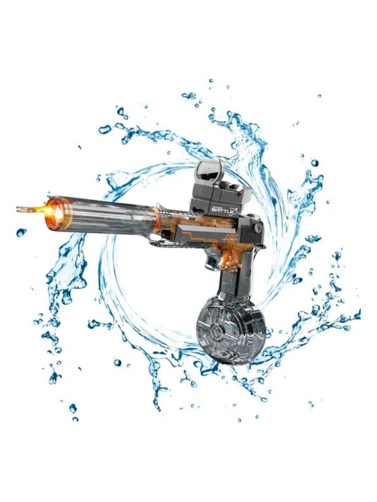 Grey - ThunderStrike DE-100 - Desert Eagle Electric Water Gun Pichkari with Light Up LED – Automatic Water Squirt Gun for Kids, Summer Fun & Pool Party Toys