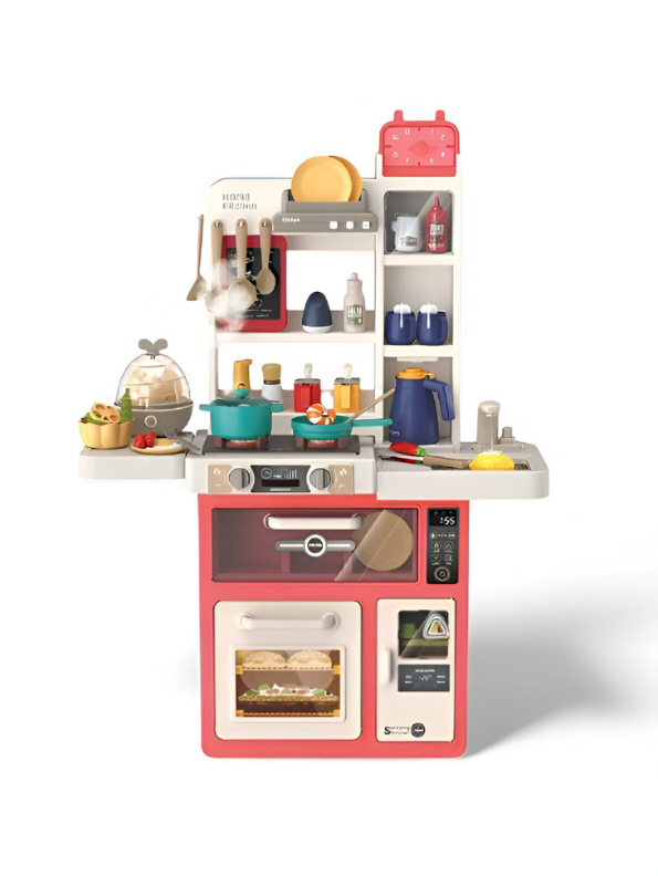 TinyTaste Kitchen Set – 49-Piece Kids Play Kitchen with Oven, Stove, Sink & Realistic Cooking Accessories | Pretend Play Toy Kitchen for Toddlers & Kids NX15237