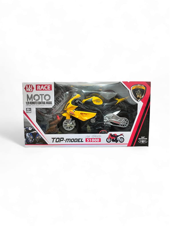 Top Model Remote Control Racing Bike Yellow L 84 Toyloft