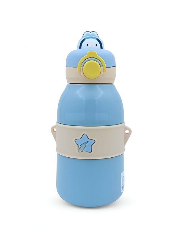 Toto Kids Water Bottle 490ml – Cute Bunny Lid with Star Design | Leakproof & BPA-Free for School & Travel NOV3555.