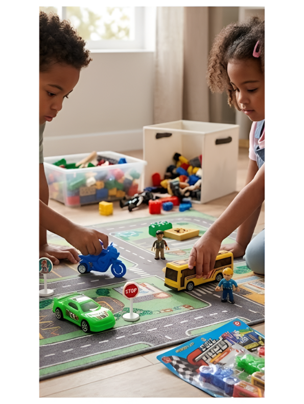 Toy Vehicle Set – Pull Back Cars, Racing Motorcycles & City Buses TV3363.