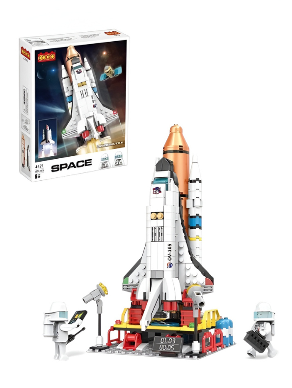 Space Shuttle Endeavour Building Block Set (421 Pieces) – NASA-Inspired Rocket Kit with Launch Pad, Satellites & Astronaut Minifigures | STEM Educational Construction Toy for Kids Ages 6+ TV1132