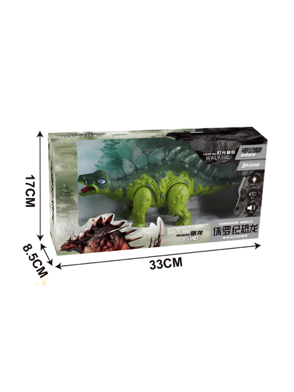 Electronic Walking Stegosaurus Dinosaur Toy with Lights and Sound Effects TV6696