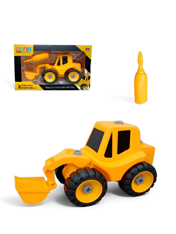 Construction Excavator Toy with Screwdriver – STEM Educational Building Set for Kids, Easy Assembly & Dismantle TV5876